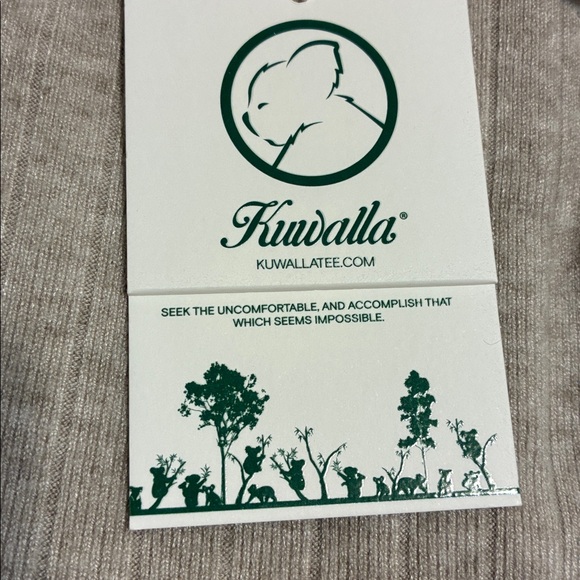 Kuwalla Ribbed Beige Tank Top Size L NWT - Picture 8 of 9